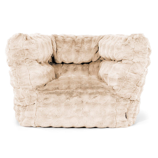 Louis Zitzak Fauteuil - Namaakbont Bubble Crème 01