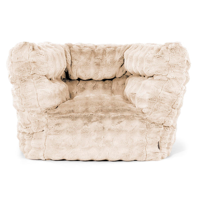 Louis Zitzak Fauteuil - Namaakbont Bubble Crème 01