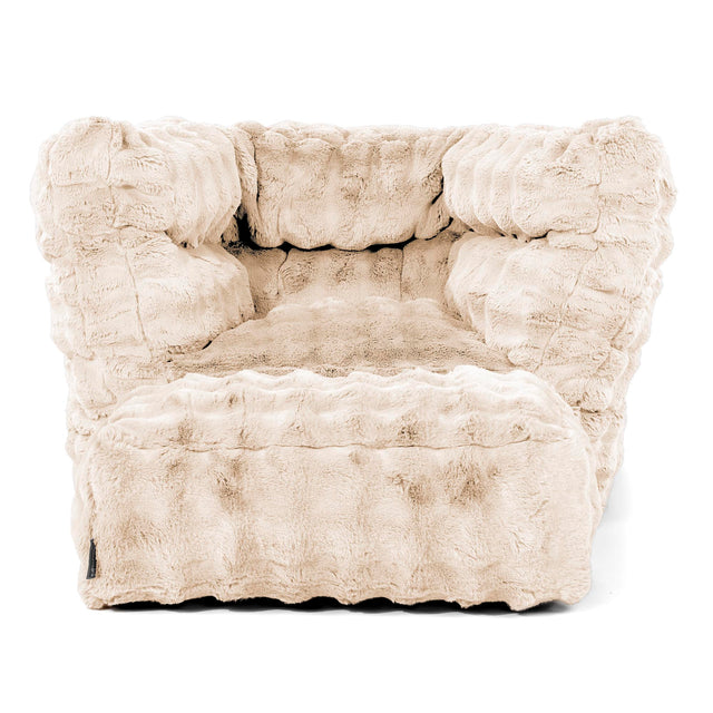 Louis Zitzak Fauteuil - Namaakbont Bubble Crème 02