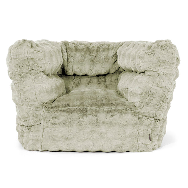 Louis Zitzak Fauteuil - Namaakbont Bubble Saliegroen 01