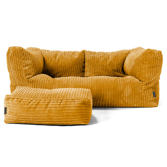 Albert 2-zitsbank Zitzak - Corduroy Gouden Honing 02