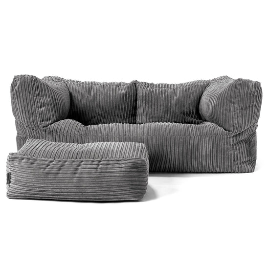 Albert 2-zitsbank Zitzak - Corduroy Leisteengrijs 02