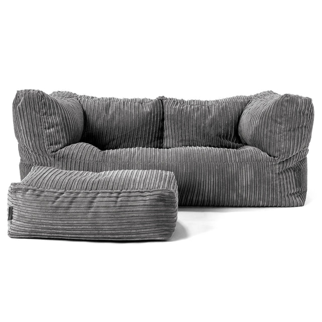 Albert 2-zitsbank Zitzak - Corduroy Leisteengrijs 02