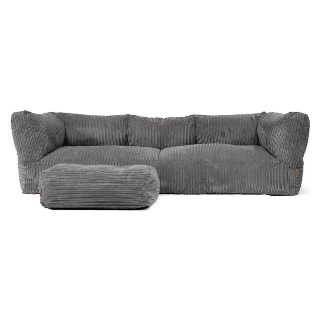 Albert 3-zitsbank Zitzak - Corduroy Leisteengrijs 02