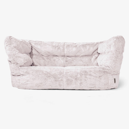 Albert 2-zitsbank Zitzak 2.0 - Nepkonijnenbont Stoffig Roze 01