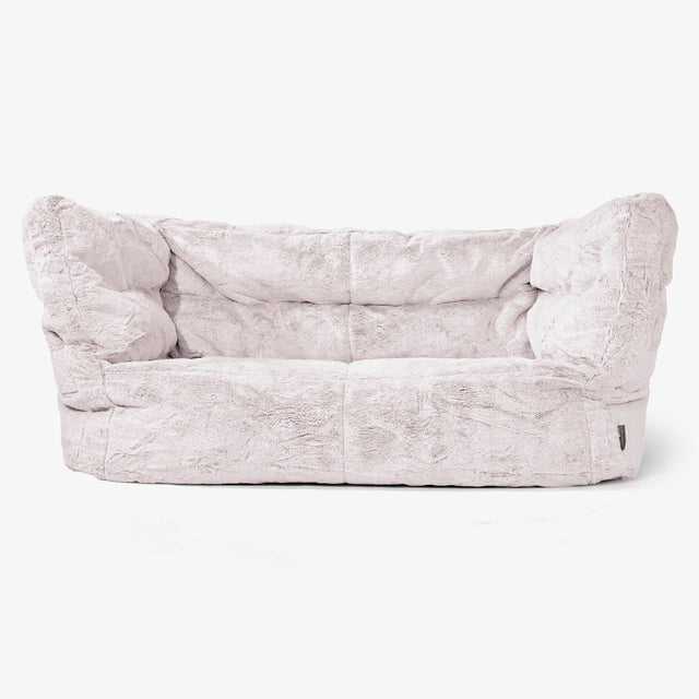 Albert 2-zitsbank Zitzak 2.0 - Nepkonijnenbont Stoffig Roze 01