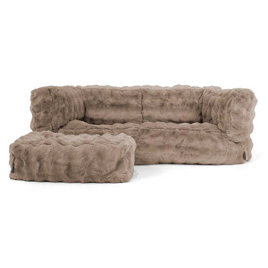 Albert 2-zitsbank Zitzak - Namaakbont Bubble Mink 02