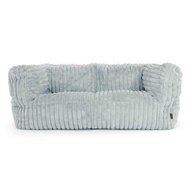 Albert 2-zitsbank Zitzak - Ultra Pluche Corduroy Eendenei Blauw 01