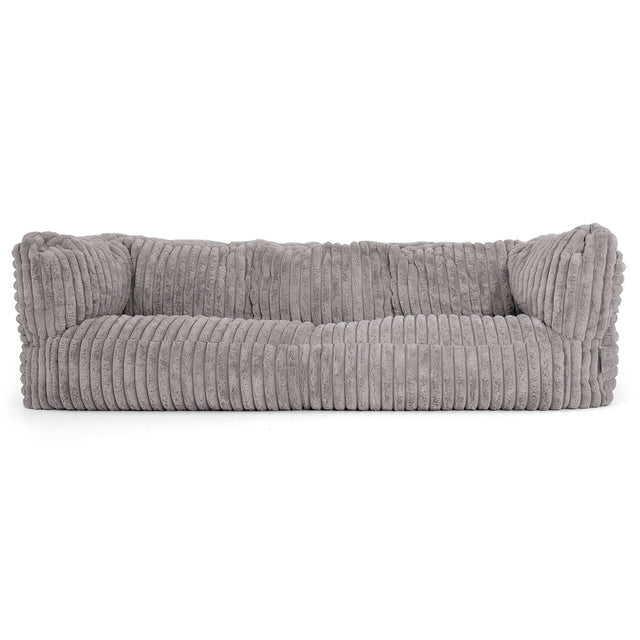 Albert 3-zitsbank Zitzak - Ultra Pluche Corduroy Grijs 01