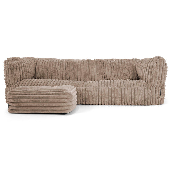 Albert 3-zitsbank Zitzak - Ultra Pluche Corduroy Mink 02