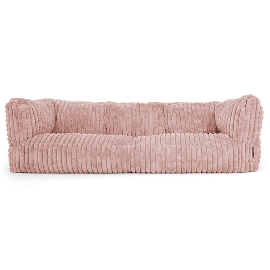 Albert 3-zitsbank Zitzak - Ultra Pluche Corduroy Stoffig Roze 01