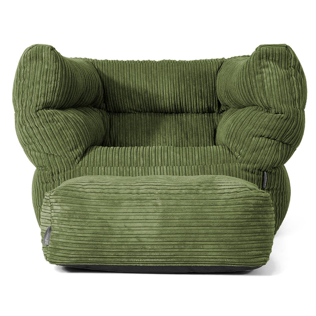 Louis Zitzak Fauteuil - Corduroy Bosgroen