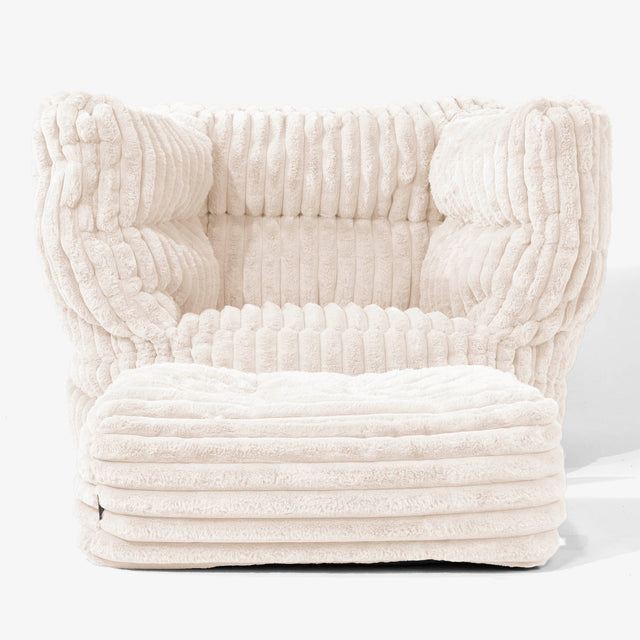 Albert Zitzak Fauteuil 2.0 - Ultra Pluche Corduroy Crème