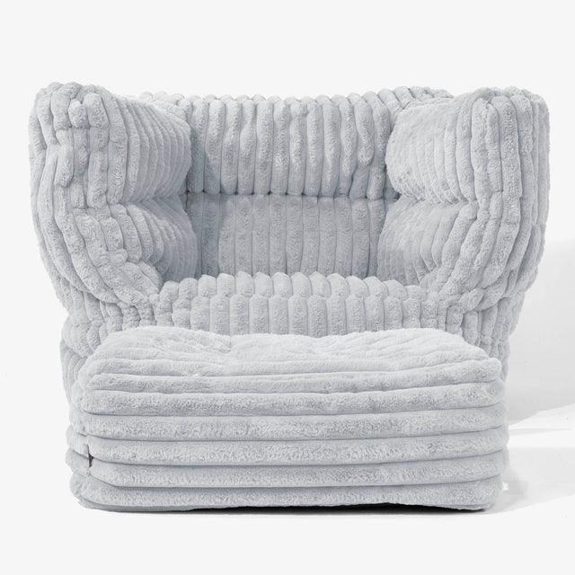 Albert Zitzak Fauteuil 2.0 - Ultra Pluche Corduroy Eendenei Blauw