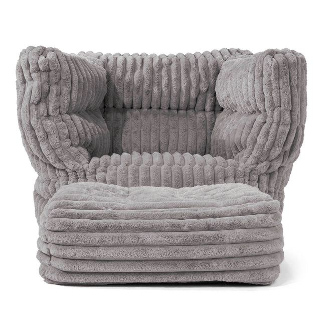 Louis Zitzak Fauteuil - Ultra Pluche Corduroy Grijs