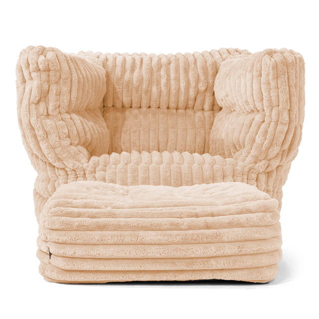 Albert Zitzak Fauteuil 2.0 - Ultra Pluche Corduroy Perzik 02