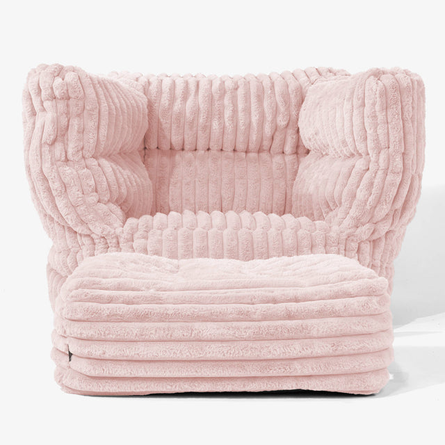 Albert Zitzak Fauteuil 2.0 - Ultra Pluche Corduroy Stoffig Roze 02