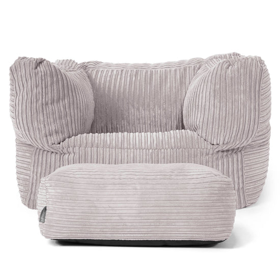 Albert Zitzak Fauteuil - Corduroy Zilvergrijs 02