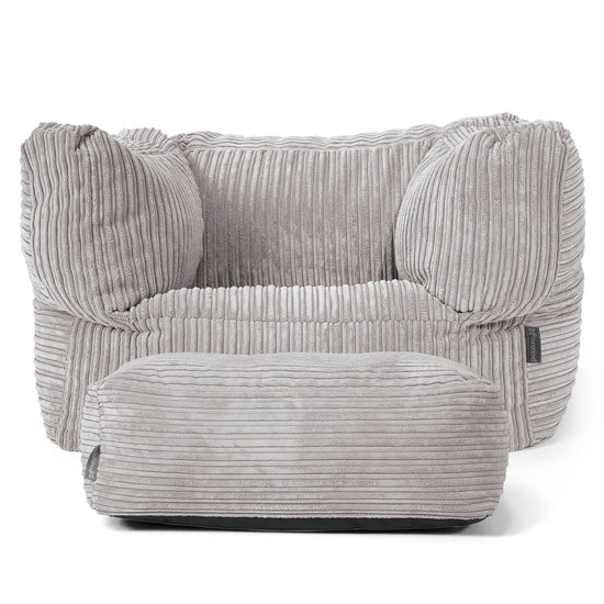 Albert Zitzak Fauteuil - Corduroy Zilvergrijs 02