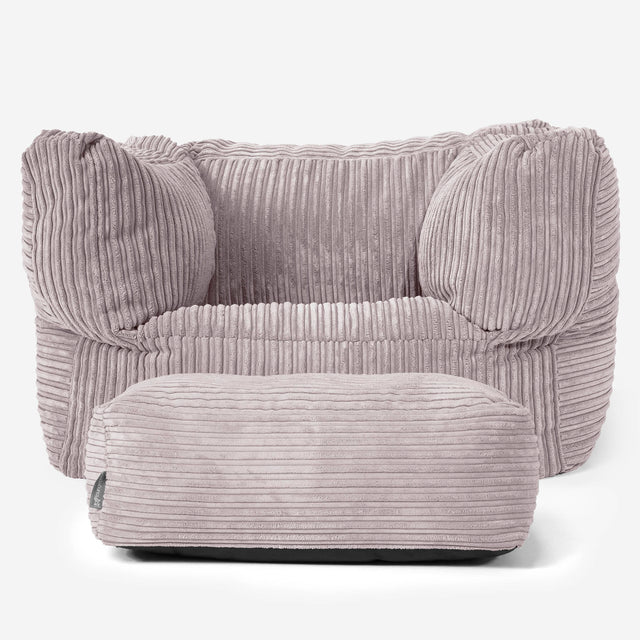 Albert Zitzak Fauteuil - Corduroy Zilvergrijs 02
