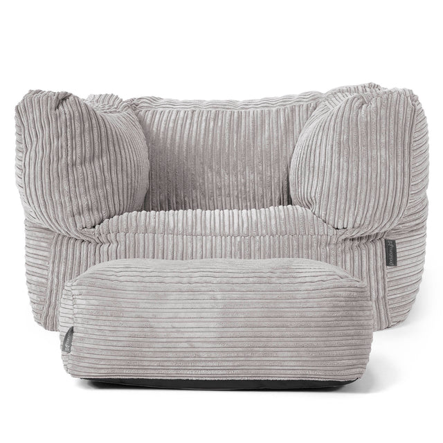 Albert Zitzak Fauteuil - Corduroy Zilvergrijs 02