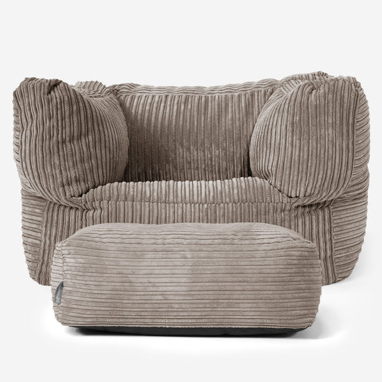 Albert Zitzak Fauteuil - Corduroy Beigegrijs 02