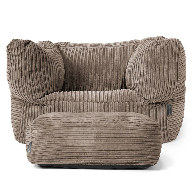 Albert Zitzak Fauteuil - Corduroy Beigegrijs 02