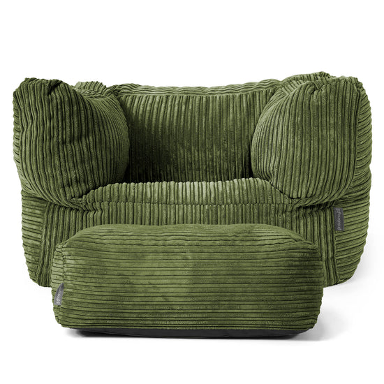 Albert Zitzak Fauteuil - Corduroy Bosgroen 02