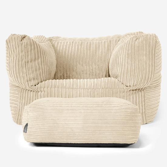 Albert Zitzak Fauteuil - Corduroy Crème 02