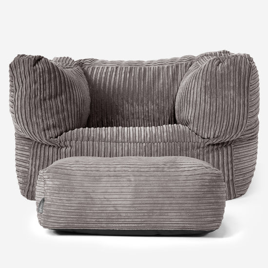 Albert Zitzak Fauteuil - Corduroy Graphite Grijs 02