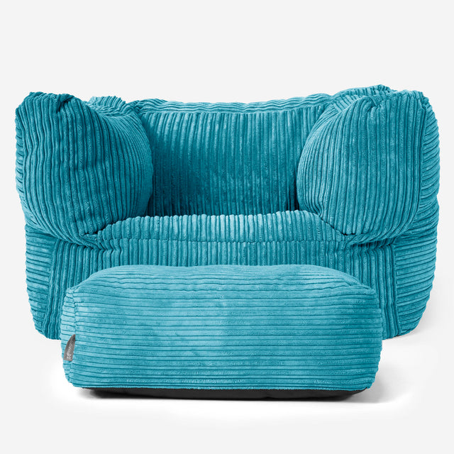 Albert Zitzak Fauteuil - Corduroy Petrol 02