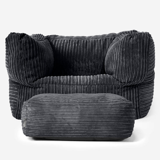 Albert Zitzak Fauteuil - Corduroy Zwart 02