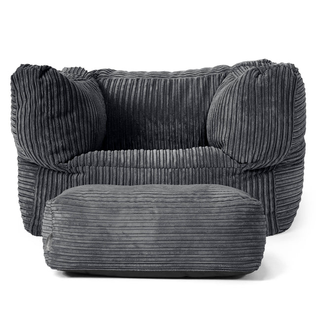 Albert Zitzak Fauteuil - Corduroy Zwart 02