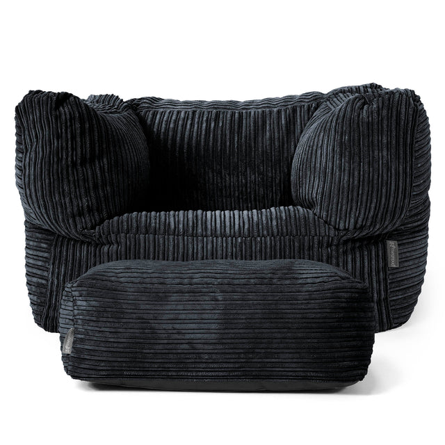 Albert Zitzak Fauteuil - Corduroy Zwart 02