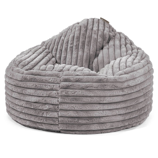 Archi Zitzak - Ultra Pluche Corduroy Grijs 01