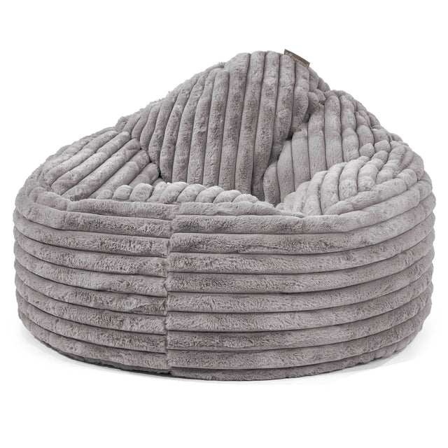 Archi Zitzak - Ultra Pluche Corduroy Grijs 01