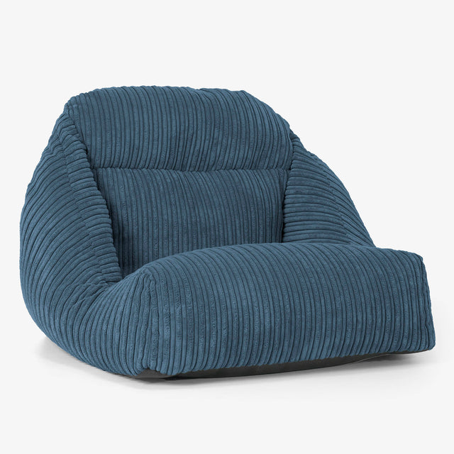 Aya Vloer Zitzakstoel - Corduroy Marineblauw 01