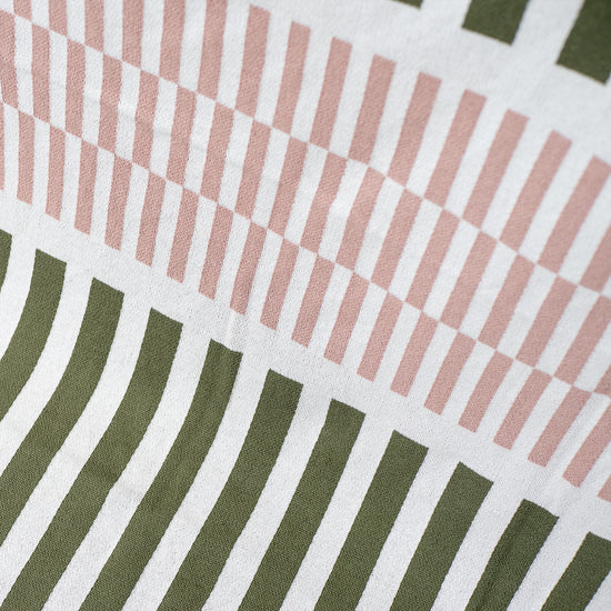Bank Sierdeken - Gebreid Streep Groen 02