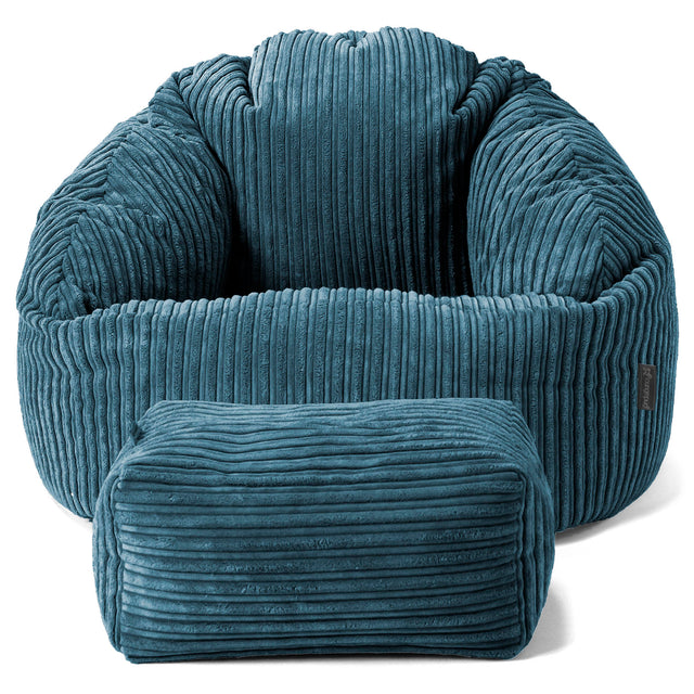 Zitzakstoel Bubble - Corduroy Marineblauw 02