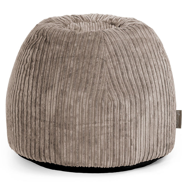 Kaptafel Poef Stoel - Corduroy Beigegrijs 01
