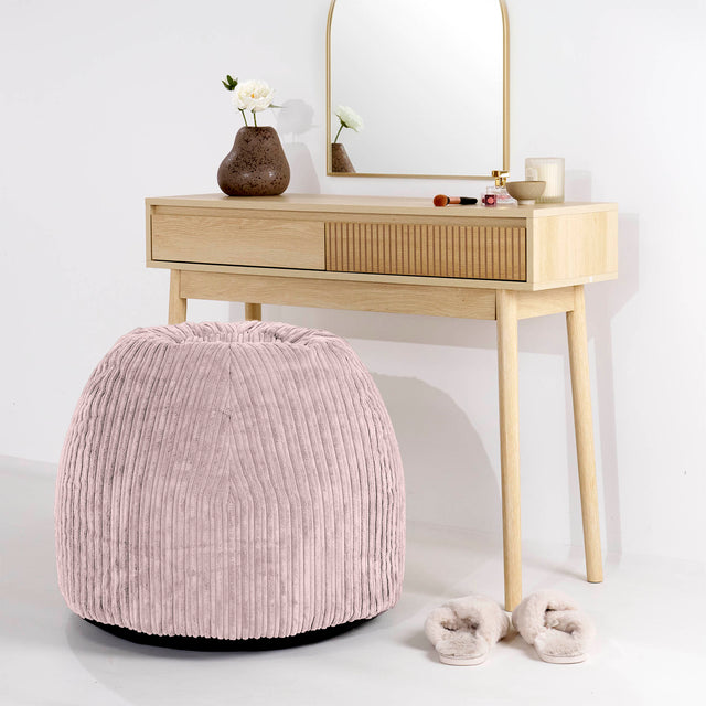 Kaptafel Poef Stoel - Corduroy Blozen Roze 02