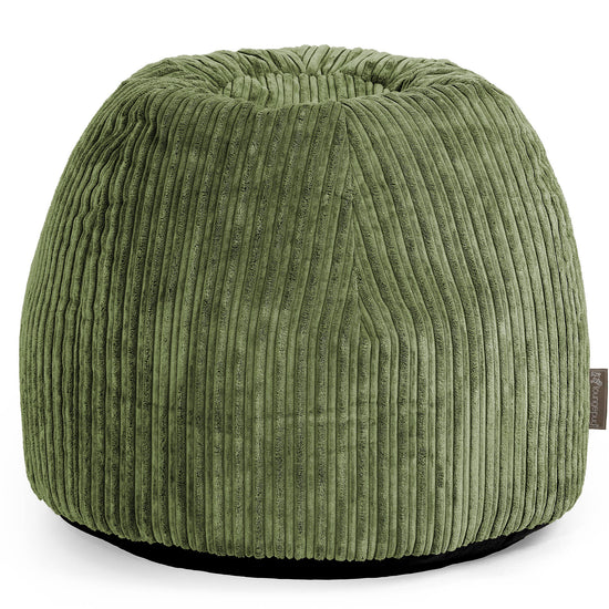 Kaptafel Poef Stoel - Corduroy Bosgroen 01