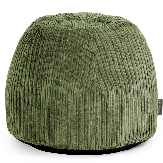 Kaptafel Poef Stoel - Corduroy Bosgroen 01