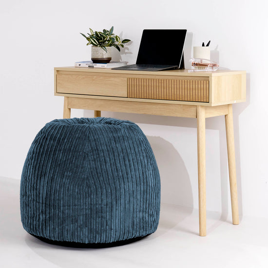Ergonomische Bureau-pouffe Stoel - Corduroy Marineblauw 02