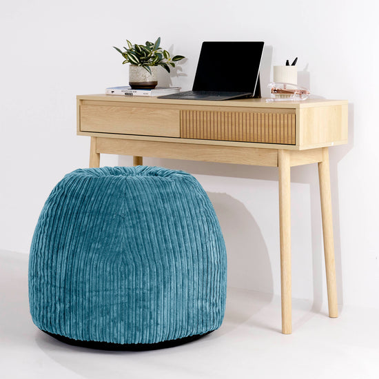 Ergonomische Bureau-pouffe Stoel - Corduroy Petrol 02