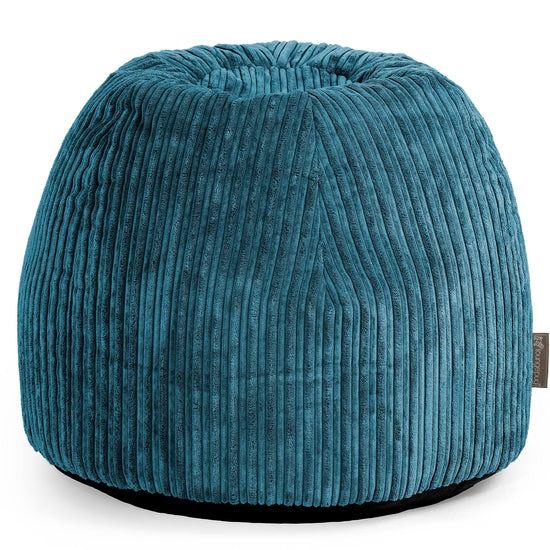 Kaptafel Poef Stoel - Corduroy Teal 01