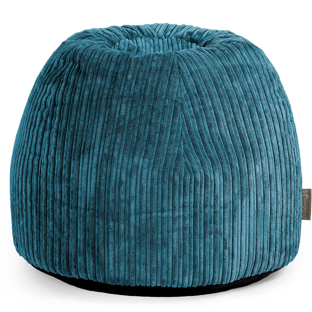 Kaptafel Poef Stoel - Corduroy Teal 01
