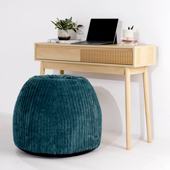 Ergonomische Bureau-pouffe Stoel - Corduroy Teal 02