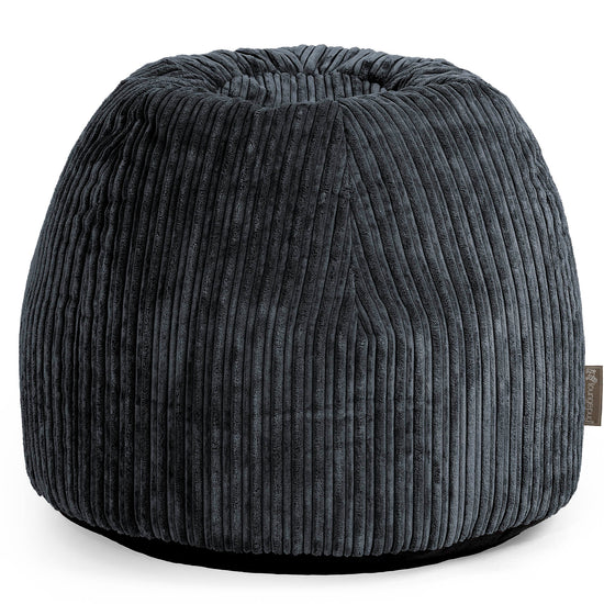 Kaptafel Poef Stoel - Corduroy Zwart 01