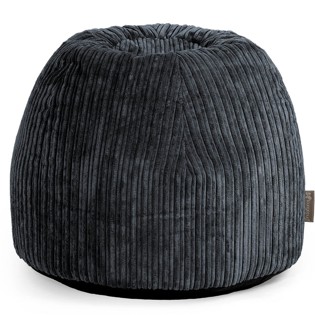 Kaptafel Poef Stoel - Corduroy Zwart 01